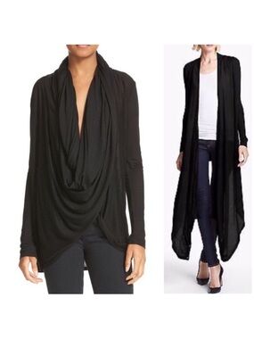 Alice & Olivia Drape Wrap Around Sweater Wool Cashmere Sz S